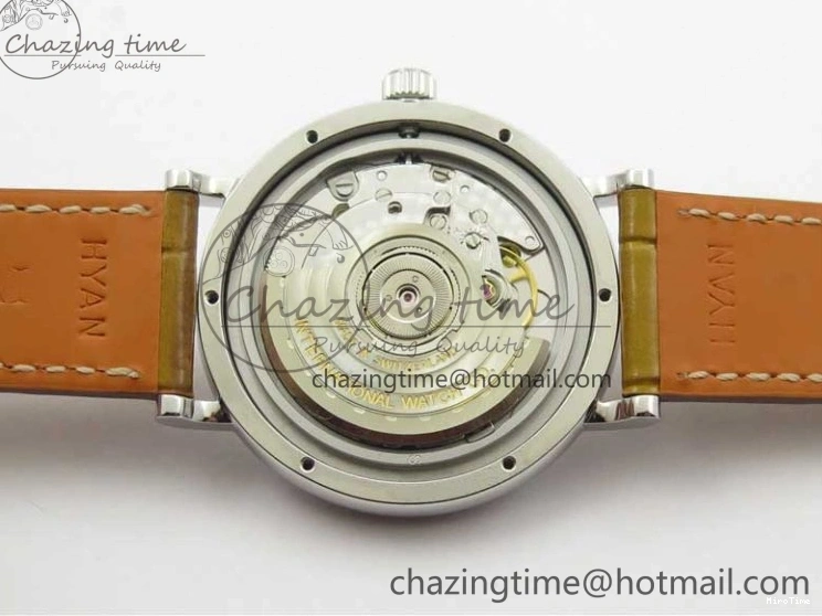 MIROTIME 0515 Durable Portofino 37mm SS V7F 1:1 Best Edition White Dial on Light Brown Leather Strap A 7092